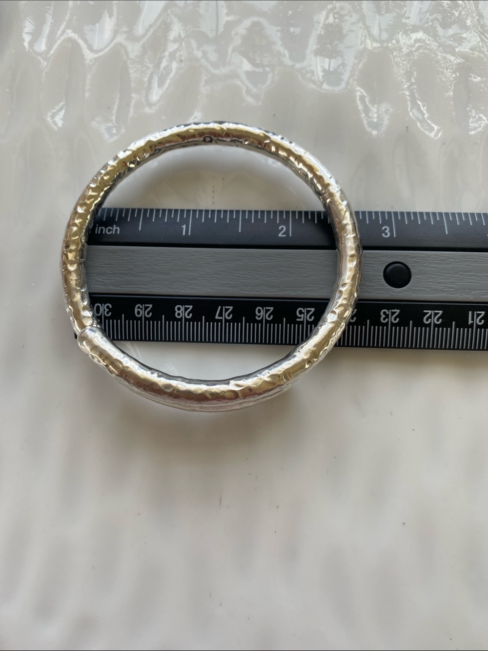 Sterling Silver Hammered Wrap Bangle Bracelet - Picture 10 of 10